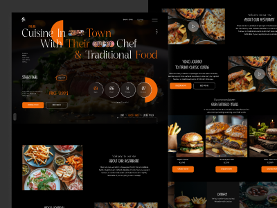 Restaurant Website UI UX design for best sale and more profit
