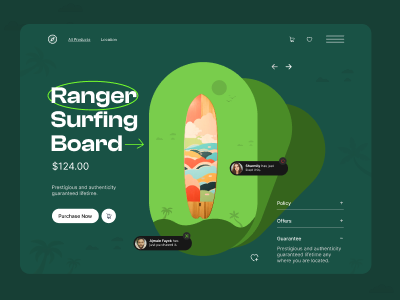 modern Website UI mockup for e-commerce website with visually appealing design