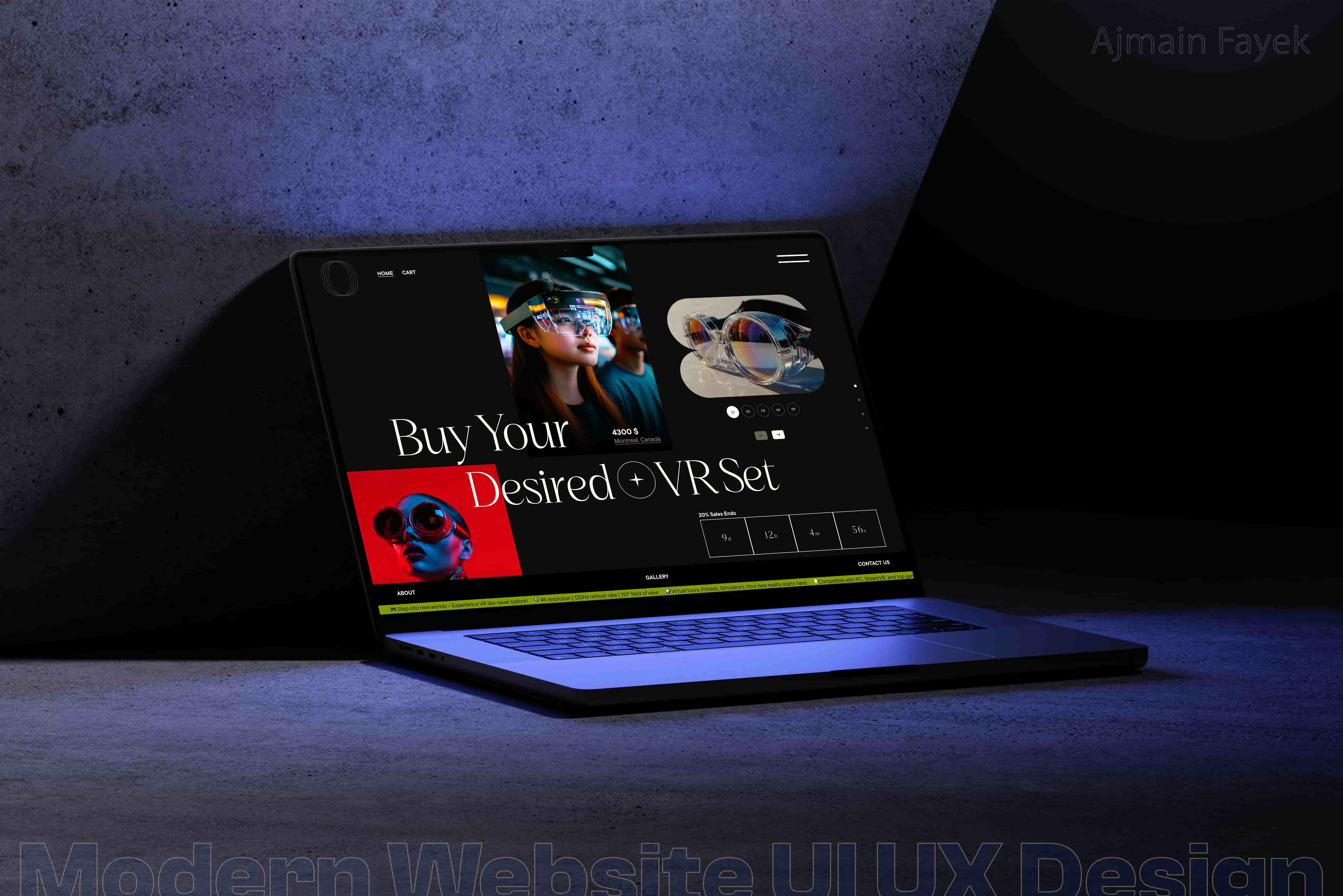 Modern Website UI UX design with new grid system.
