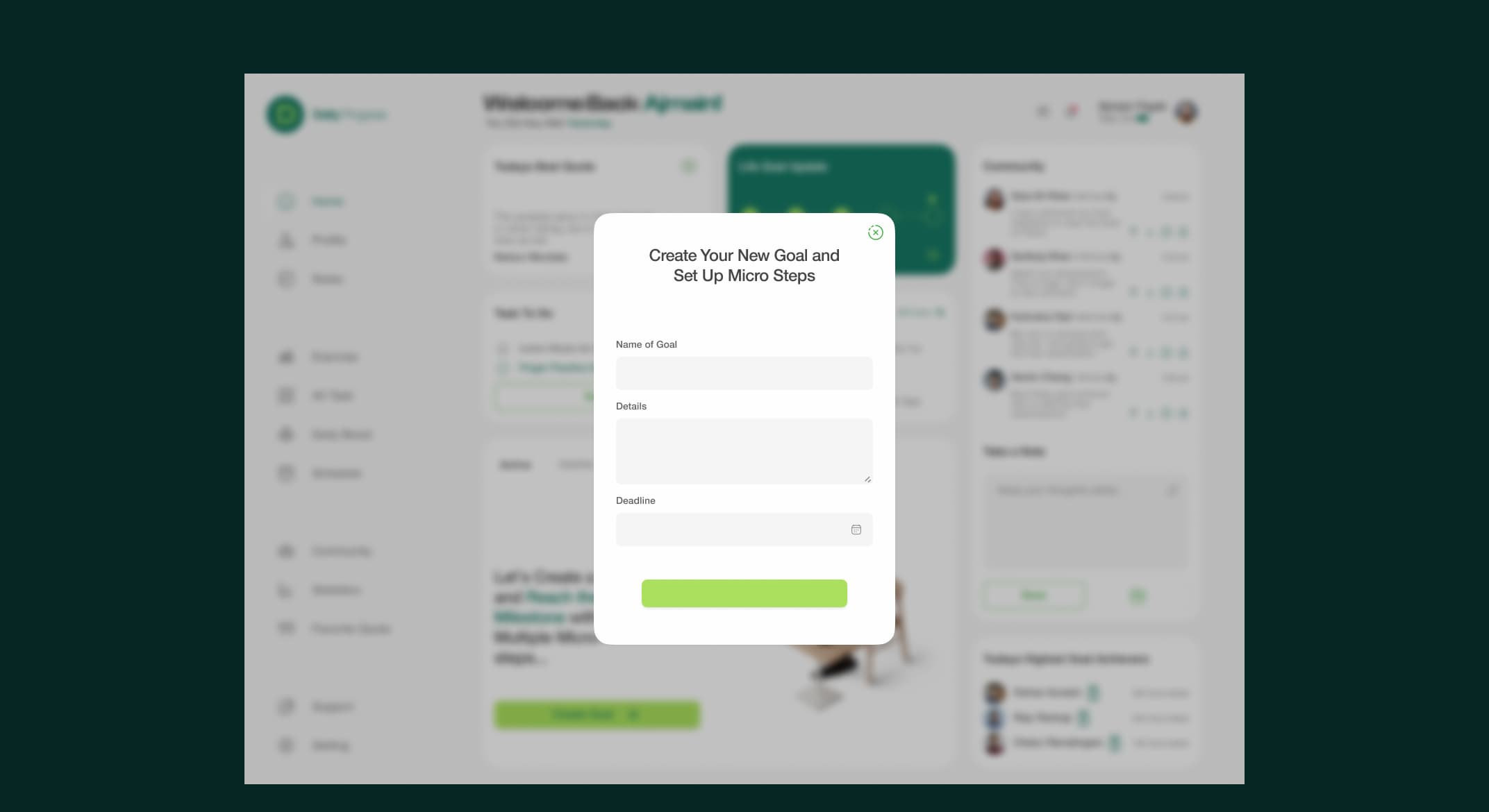 Pop up responsive dashboard UI showing analytics charts, user interface elements, and a clean design layout.